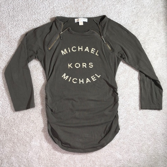 michael kors t shirt olive